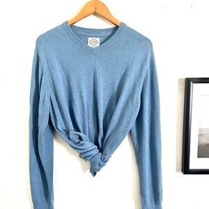 St. John's Bay Sky Blue V-Neck Sweater